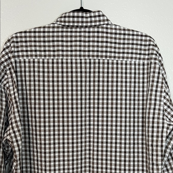 Lorenzini Classic Brown and White Checkered Men's Shirt XL - Picture 6 of 6